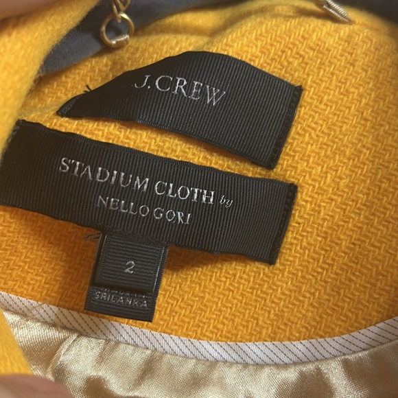 J Crew Marigold Majesty Stadium Cloth Wool Peacoat SZ 2 - Picture 2 of 11